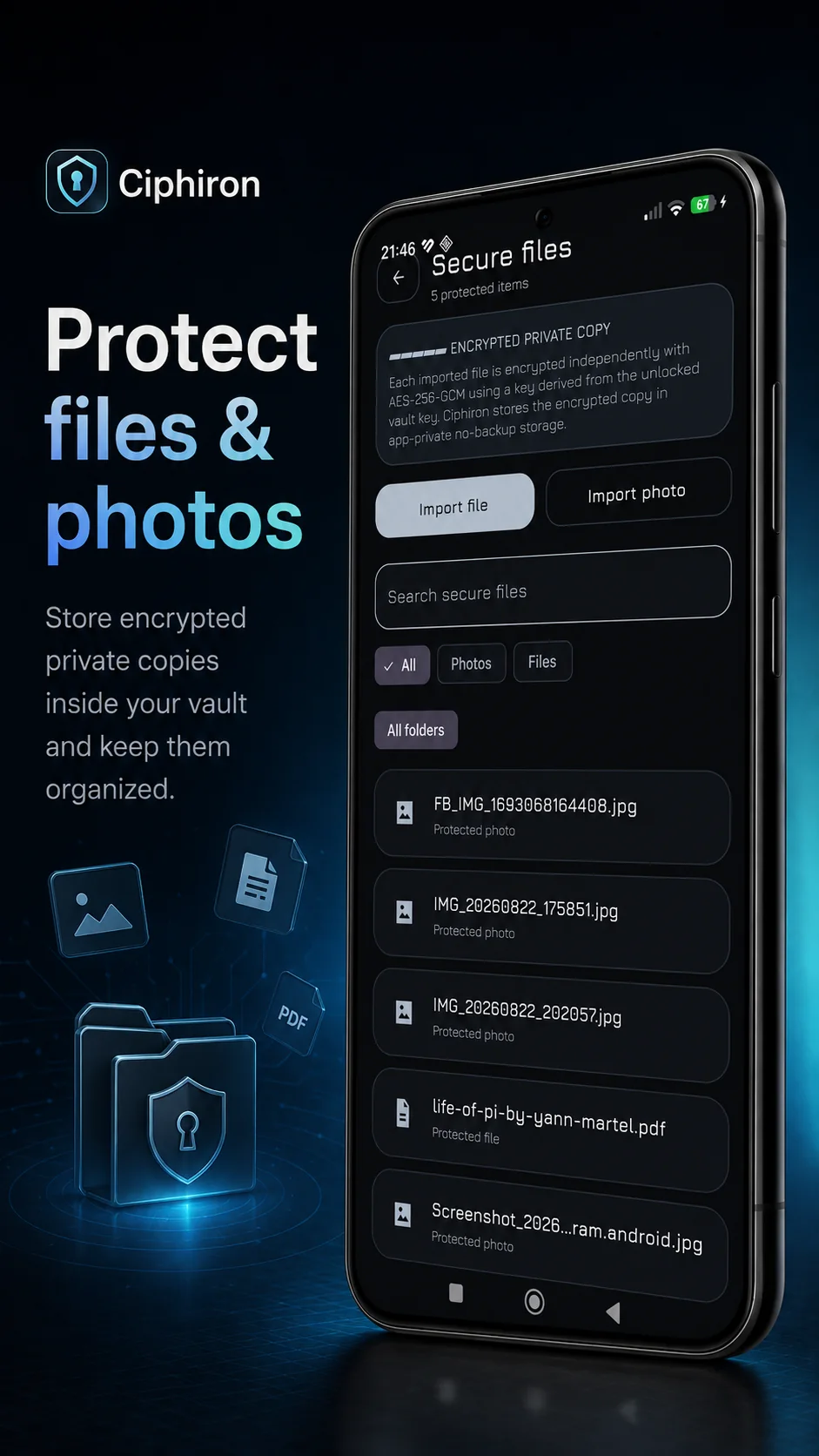 Secure files & photos